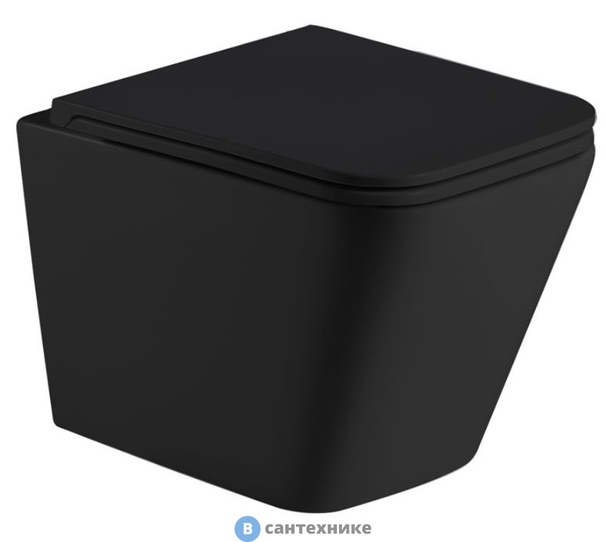 Унитаз с инсталляцией WELTWASSER и кнопкой смыва (AMBERG 350 ST + GELBACH 043 MT-BL + AMBERG RD-MT CR)