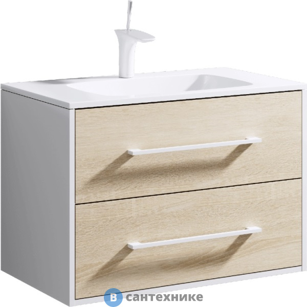 Тумба под раковину Aqwella FOSTER 76 MAI0175 (подвесная, дуб сонома)