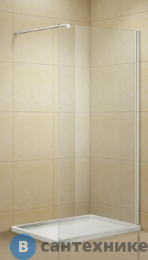 картинка Ограждение Aquanet Cinetic AE12-F-80H190U-CT, 800 мм, хром, прозр.6 мм (243622)