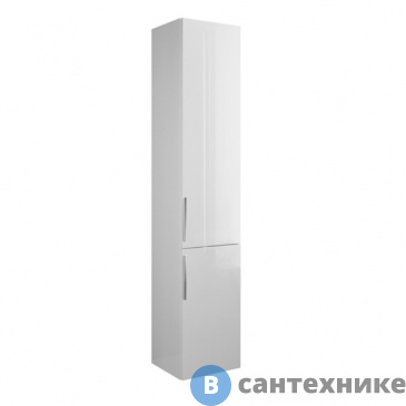 картинка Шкаф Burgbad Eqio высокий 320х350х1760 мм, две двери, петли справа R, 4 стекл полки,1 несъемная полка, белый глянц F2009 (HSFB 035R F2009)