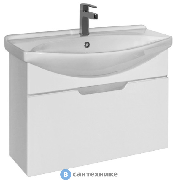 Тумба под раковину Dreja Laguna 75, белая (99.0102)