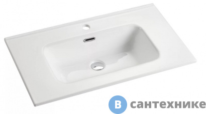 картинка Раковина GID-ceramic 9060s встраиваемая сверху, белый (610х465)