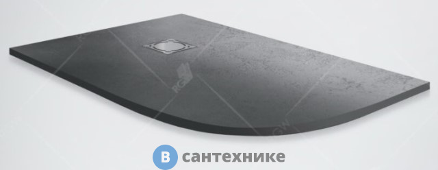 Душевой поддон RGW ST/AL-0129G 90*120*2,5 графит/асимметричный (16154129-02L), без сифона