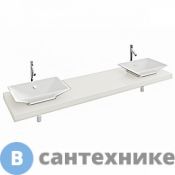 Столешница Jacob Delafon PARALLEL EB55-2000-N18  2000 мм c 2 отв. для умывальников /200х52х6/ (белый блестящий ламинат)