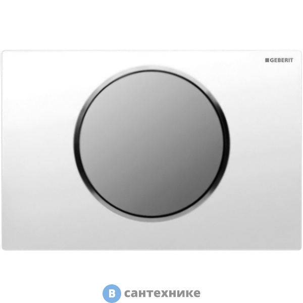 Смывная клавиша Geberit Sigma10 для одинарного смыва, белый/хром матовый (115.758.KL.5)
