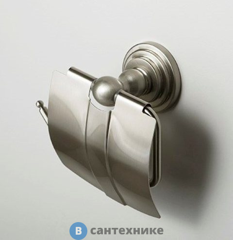 Держатель туалетной бумаги WasserKRAFT Ammer K-7025 с крышкой металл, покрытие "матовый хром"