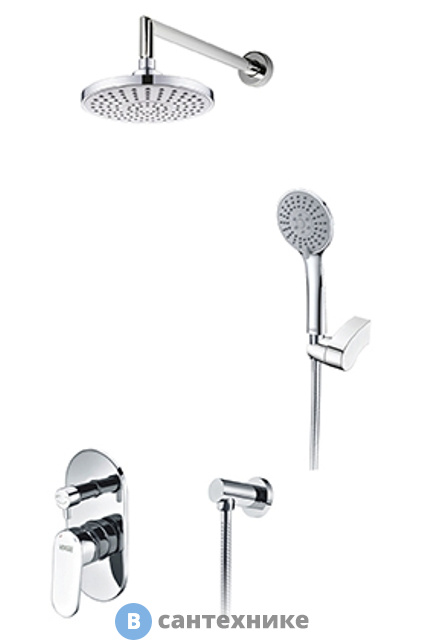 Встраиваемый комплект WasserKRAFT A14229 для душа с верхней душевой насадкой и лейкой