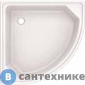 Поддон стальной BLB C00C 70х70х12 полукруглый, без ножек и сифона