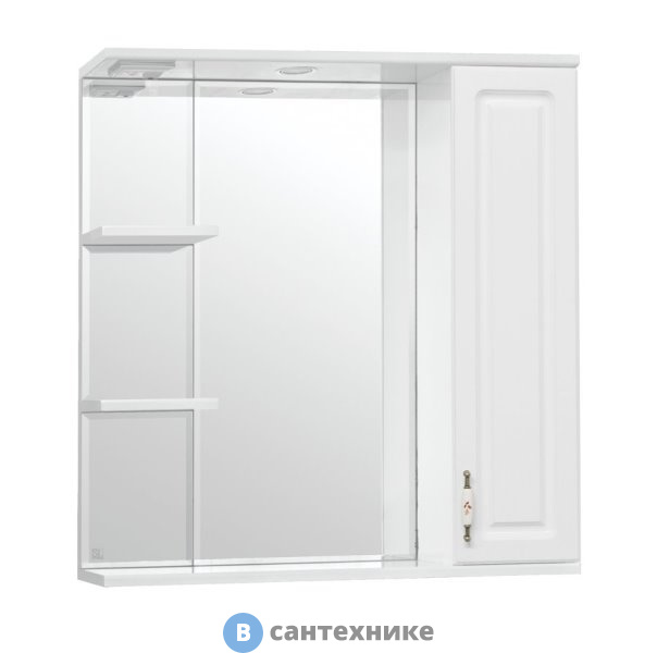 Зеркальный шкаф Style line Олеандр-2 750/С белый (4650134470833)