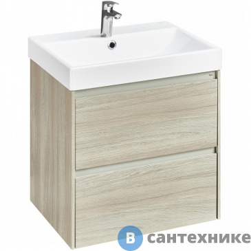 картинка Тумба под раковину Roca ONA 58,5 A857613512 подвесная, светлый дуб