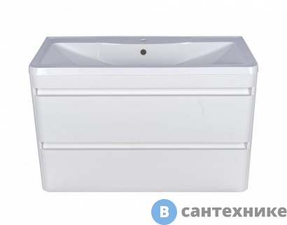 картинка Тумба под раковину Style line Атлантика 90, Люкс антискрейч, подвесная PLUS (2000949233024)