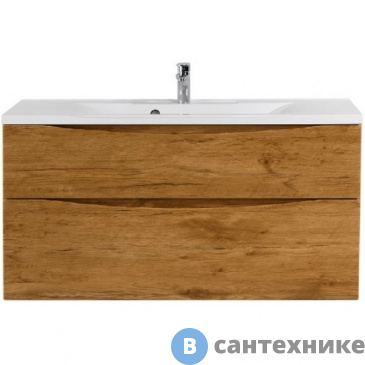картинка Тумба под раковину BelBagno MARINO-H60 1200x450x600 подвесная с двумя выкатными ящиками, Rovere Nature, MARINO-H60-1200-2C-SO-RN-P