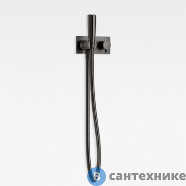 картинка Смеситель Armani Roca Island встраиваемый с гигиеническим душем и шлангом 800 мм, nero (7.5258.8.24V.G), без внутренней части