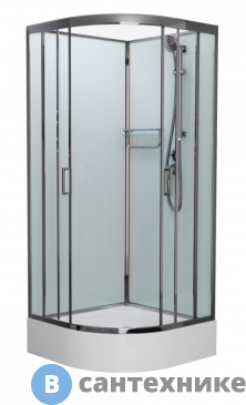 картинка Душевая кабина Frank F400/1 Brilliant средний поддон б/к (без крыши)