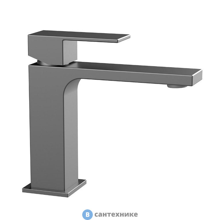Смеситель Vincea Cube VBF-1C01GM для раковины, однорычажный, вороненая сталь