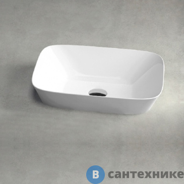 картинка Раковина AZZURRA PRUA накладная 50х40хн15см без отв. под смеситель, белый (PRLN05040000BI/(PRU50/IN bi)*0)