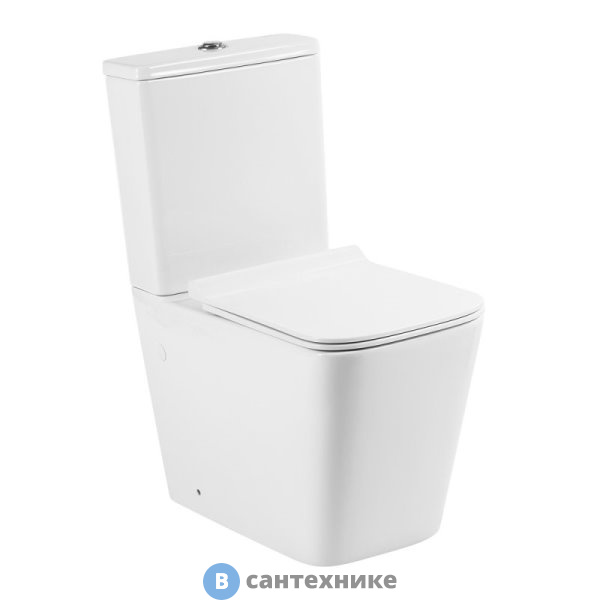 Унитаз без бачка BelBagno BB02093CPR (безободкового P-trap) без сиденья