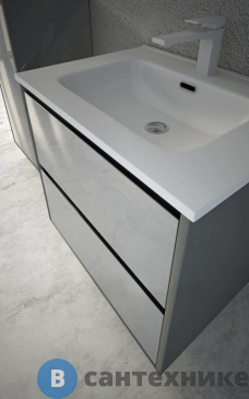 картинка Раковина Cezares из искусственного мрамора 50203 Bianco (61x46)