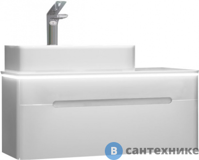 картинка Тумба под раковину Jorno Shine 90 подвесная Белая (Shi.01.90/P/W)