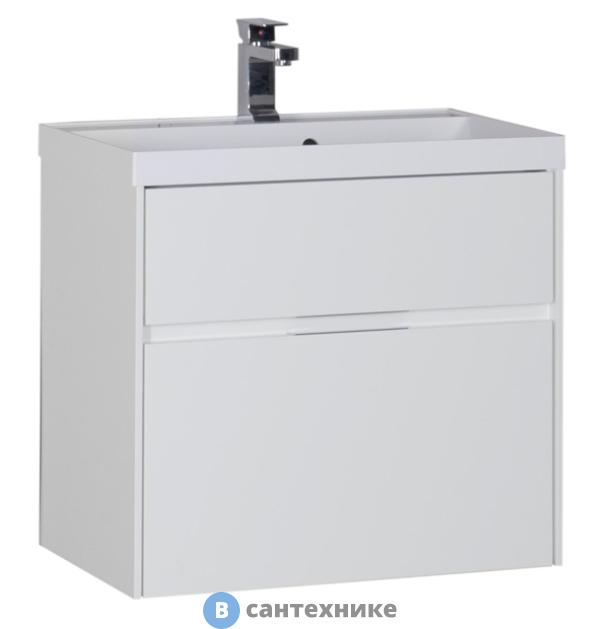 Тумба под раковину Aquanet Латина 70 белый 2 ящ. (180032)