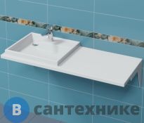 Умывальник СанТа Юпитер 1200*500 левый, над стиральной машиной, ш/гл без кронштейнов (900124)