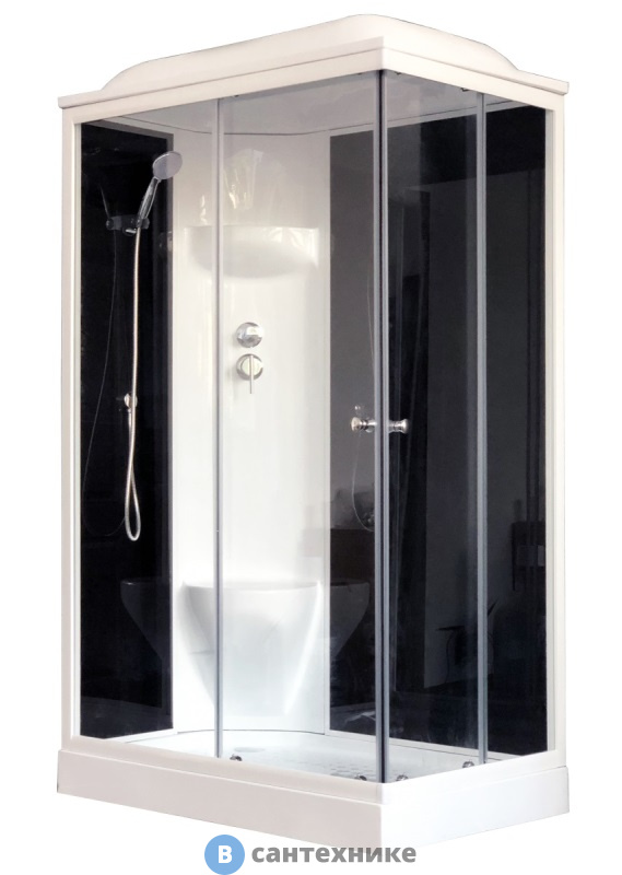 Душевая кабина Royal Bath RB 8120HP6-BT 1200x800x2170 L (чёрное/ прозрачное) (RB8120HP6-BT-L)