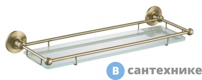 картинка Полка в ванну стеклянная Timo Nelson 160072/02 antique
