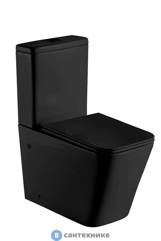 Унитаз с бачком WELTWASSER WW SK GELBACH 001 MT-BL сиденье с микрол. чёрный матовый (10000005776)