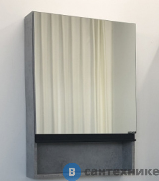 картинка Зеркало-шкаф Comforty Эдинбург-60 бетон светлый