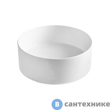 картинка Раковина AXA Mate 7820001 накладная круглая 400х400х150 мм, White Glossy