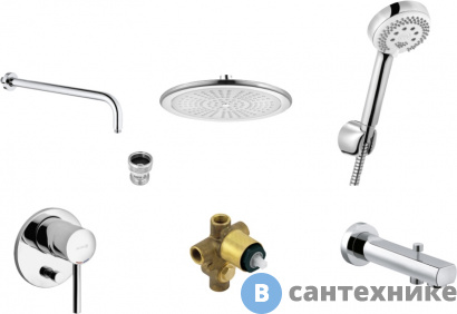 картинка Верхний душ Kludi BOZZ 386310576 набор