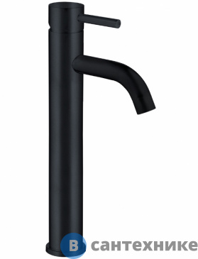 картинка Смеситель ABBER Wasser Kreis AF8111B для накладной раковины, чёрный матовый