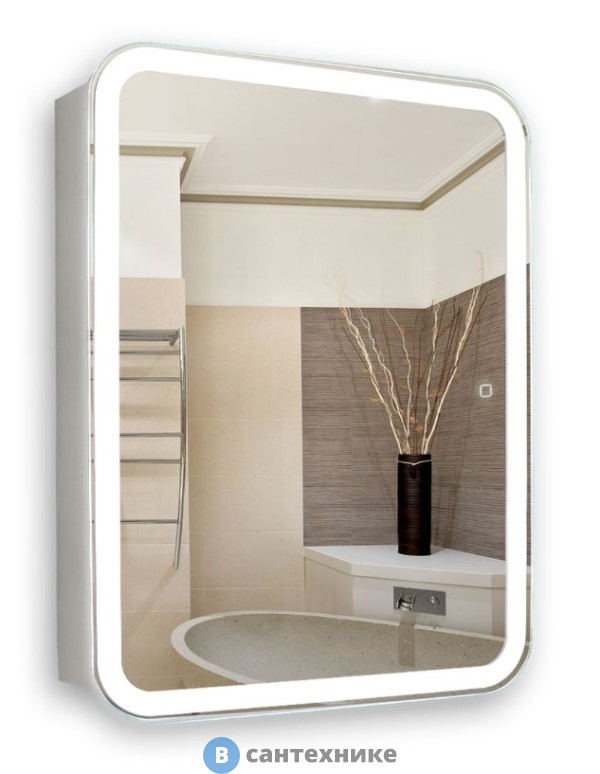 Зеркало-шкаф AZARIO Фиджи flip 60 (универсальное) (LED-00002472)