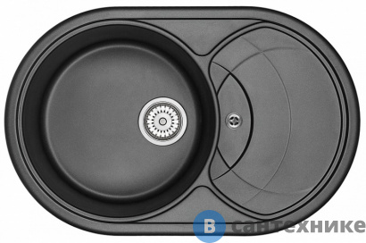 картинка Кухонная мойка Granula 7801, чёрный