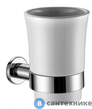 картинка Стакан AZARIO FORNY керамический, хром (AZ-88306)