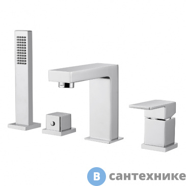 картинка Смеситель ABBER Daheim AF8213 на борт ванны, хром