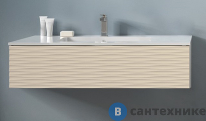 картинка Тумба под раковину Cezares BALI BABS1051C.601 подвесная, с одним выдвижным ящиком, с доводчиками (PushPull) Bianco Laccato Opaco (104x50x49)