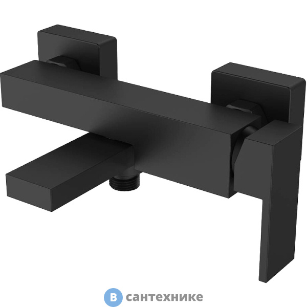 Смеситель Agger Great A2810044 однозахватный для ванны/душа с поворотным изливом без душевого набора, чёрный