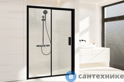 картинка Душевая дверь Royal Bath ACCORD RB HS-T-BL 155x200 (прозрачное) (RB155HS-T-BL)