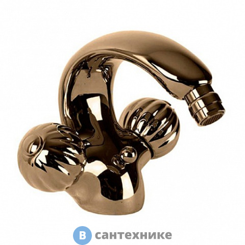 Смеситель Cezares ROYAL PALACE-BS1-02-MS на биде с донным клапаном, бронза