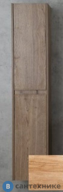 Шкаф BelBagno 33 см KRAFT-1600-2A-SC-RNN-L подвесной, с двумя распашными дверцами с доводчиками, две полки внутри, левосторонний, Rovere Nebrasca Nature