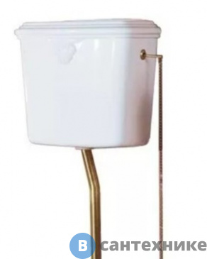 картинка Бачок высокий AZZURRA JUBILAEUM (с крышкой) навесной для унитаза, белый (JUCSAL000000BI/(JUB400/C bi))