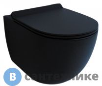 Унитаз подвесной ESBANO FORTEX безободковой, с микролифт, чёрный матовый
