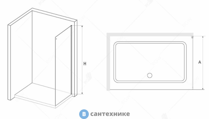 Боковая панель для ограждения 90*200 RGW Z-15 хром/прозрачное/8 мм (TO-15) (03221509-11)