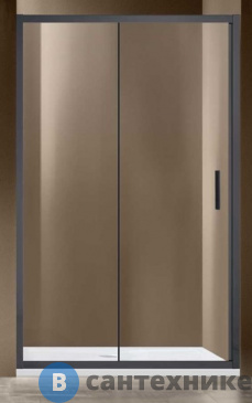 картинка Душевая дверь Vincea Garda VDS-1G140CLGM, 1400, вороненая сталь, стекло прозрачное