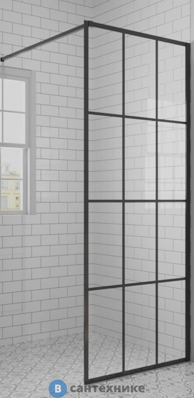 Душевая перегородка Paini PAINI-WalkIN90G 90x195, рисунок решетка