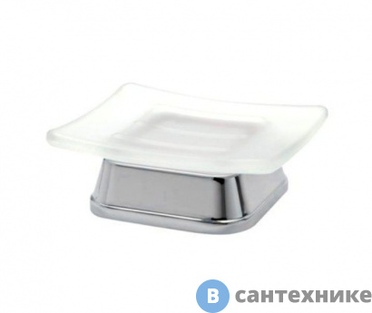 картинка Мыльница WasserKRAFT Amper K-5429 металл, хромоникелевое покрытие, матовое стекло