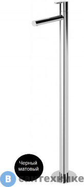 картинка Смеситель Cezares LEAF-TVP-NOP для раковины напольный, однорычажный, чёрный матовый