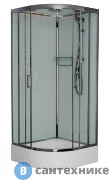 картинка Душевая кабина Frank F400/1 М Brilliant средний поддон матовое стекло