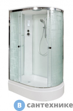картинка Душевая кабина Deto ЕМ2712 L с электрикой (эл.) (120х80х220 см)